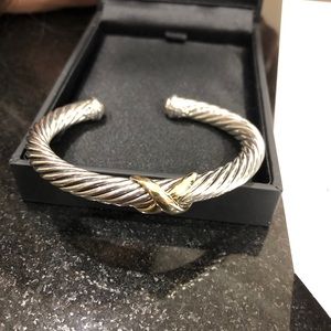 David yurman x bracelet 14k gold
